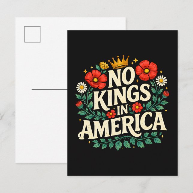 Postal De Anuncios No Kings América (Anverso / Reverso)