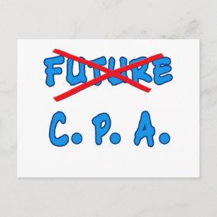 Postal De Anuncios No más diseño de graduación de CPA en el futuro