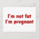 Postal De Anuncios No soy gorda. Estoy embarazada. (Anverso)