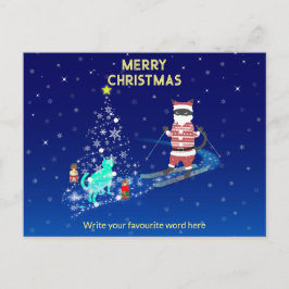 Postal De Anuncios Noche Calentadora del Corazón de Santa