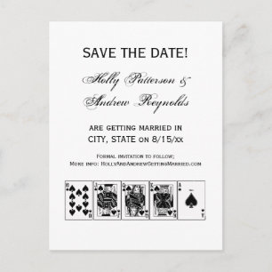 Postal De Anuncios Noche de Casino Póquer Escalera Real de Espadas