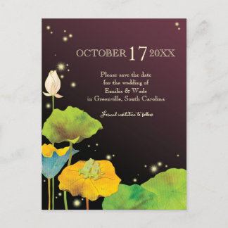 Postal De Anuncios Noche de luciérnaga Boda otoño salva la fecha
