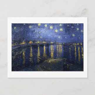 Postal De Anuncios Noche estrellada de Van Gogh el | sobre el Rhone