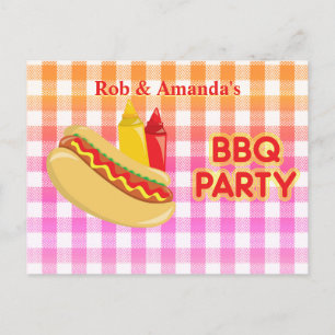 Postal De Anuncios Nombre del host del Fiesta de barbacoa condicionam