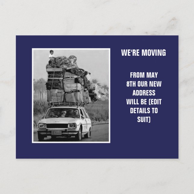 Postal De Anuncios Nos estamos moviendo (Anverso)