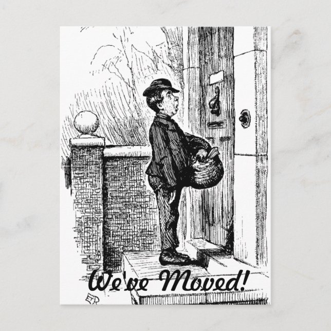 Postal De Anuncios Nos hemos mudado (Anverso)