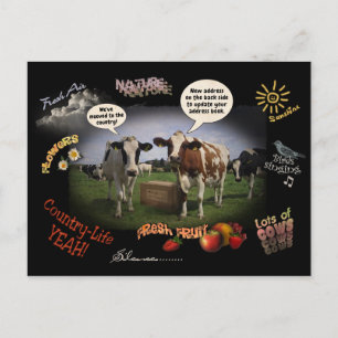 Postal De Anuncios Nos hemos mudado al Campo (personalizable)