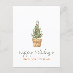 Postal De Anuncios Nos hemos mudado,Árbol de Navidad,Bolas de Navidad