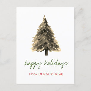 Postal De Anuncios Nos hemos mudado, Árbol de Navidad Pino Navideño