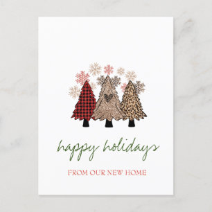 Postal De Anuncios Nos hemos mudado,Árboles de Navidad Cool 