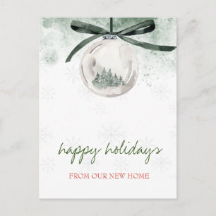 Postal De Anuncios Nos hemos mudado, Bola de Navidad Árboles de Pino