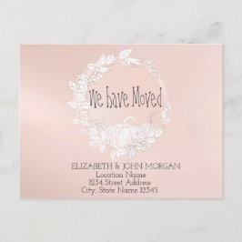 Postal De Anuncios Nos Hemos Mudado, Calabaza Nueva Dirección