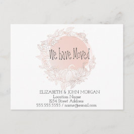 Postal De Anuncios Nos Hemos Mudado, Calabaza, Nueva Dirección