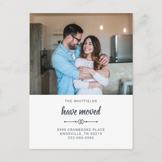 Postal De Anuncios Nos hemos mudado Cambio de dirección Mudanza (Anverso)