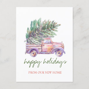 Postal De Anuncios Nos hemos mudado,Camión Chic,Árbol de Navidad de P