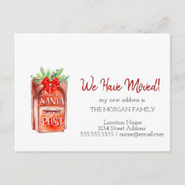 Postal De Anuncios Nos Hemos Mudado, Carta De Buzón A Santa