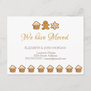 Postal De Anuncios Nos Hemos Mudado, Casa De Gingerbread, Hombre, Est