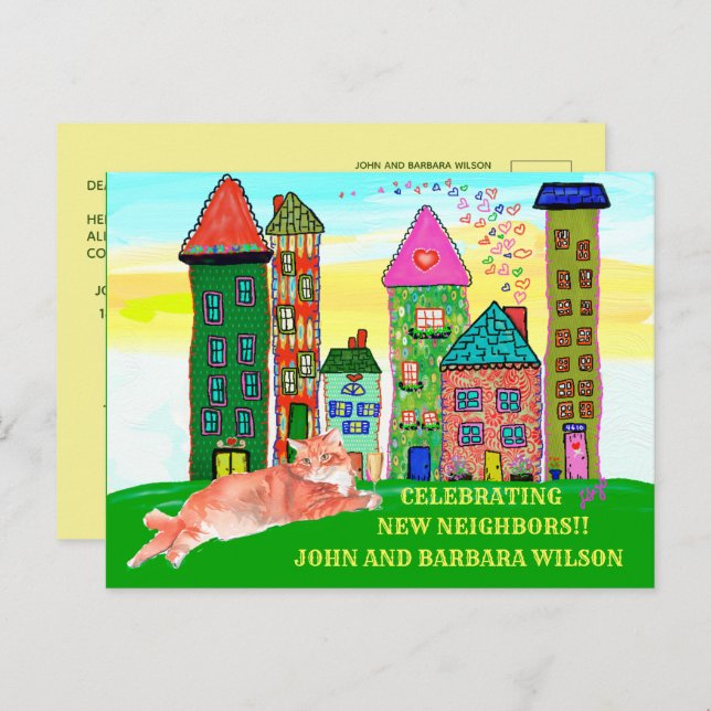 Postal De Anuncios Nos hemos mudado de casas de departamentos de ciud (Anverso / Reverso)