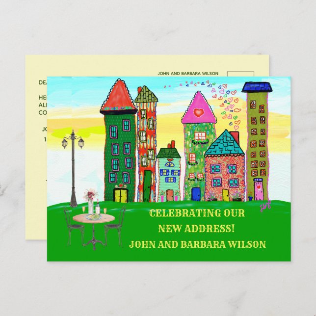 Postal De Anuncios Nos hemos mudado de casas de departamentos de ciud (Anverso / Reverso)