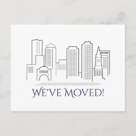 Postal De Anuncios Nos hemos mudado de la ciudad de Boston