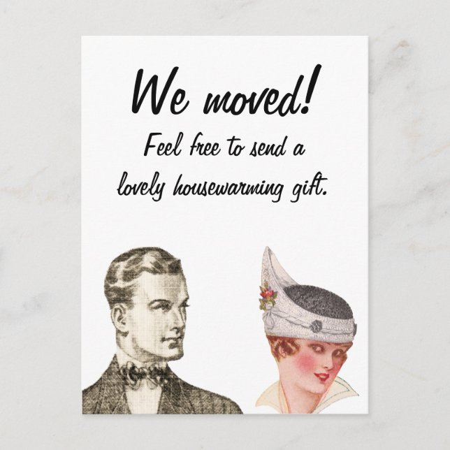 Postal De Anuncios Nos hemos mudado de la variedad divertida (Anverso)