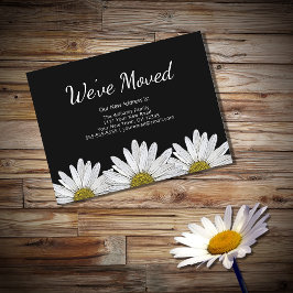 Postal De Anuncios Nos hemos mudado de negro botánico rústico de los 