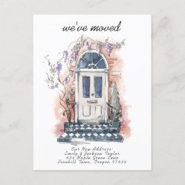 Postal De Anuncios Nos hemos mudado - Dirección moderna nueva Puerta 