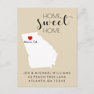 Postal De Anuncios Nos hemos mudado   Hogar Dulce Hogar Georgia