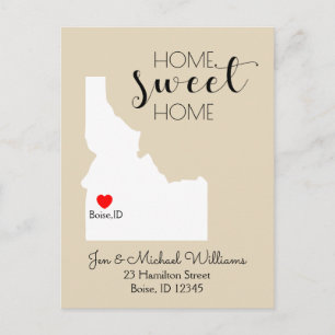 Postal De Anuncios Nos hemos mudado   Home Sweet Home Idaho