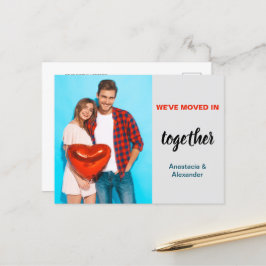 Postal De Anuncios Nos hemos mudado juntos un par de fotos personaliz