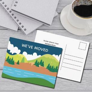 Postal De Anuncios Nos hemos mudado montañas Cambio de dirección