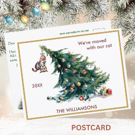 Postal De Anuncios Nos hemos mudado Navidades de gato y árbol diverti