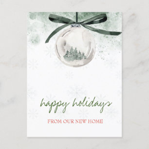 Postal De Anuncios Nos Hemos Mudado, Navidades Vacaciones De Pinos De
