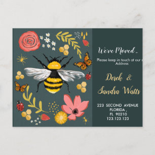 Postal De Anuncios Nos hemos mudado Nueva dirección naturaleza