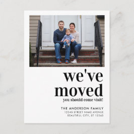 Postal De Anuncios Nos hemos mudado para visitar el movimiento de la 