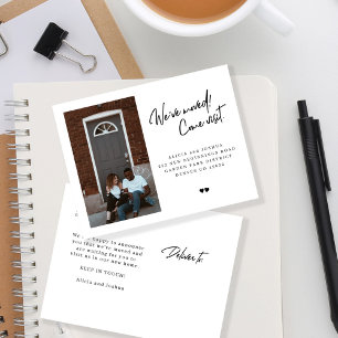 Postal De Anuncios Nos hemos mudado para visitar el movimiento fotogr