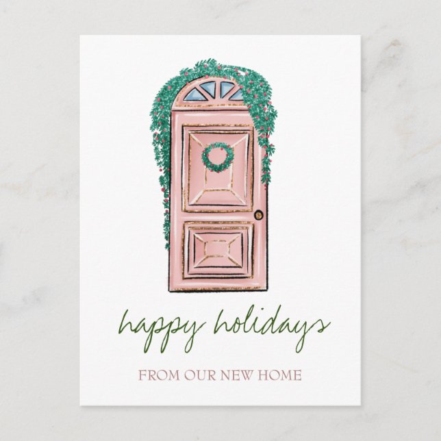 Postal De Anuncios Nos hemos mudado, Puerta de Navidad (Anverso)