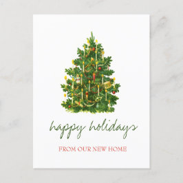 Postal De Anuncios Nos hemos mudado,Vacaciones de árbol de Navidad vi