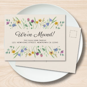 Postal De Anuncios Nos hemos mudado Wildflower Moving