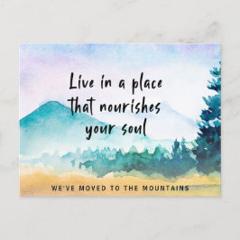 Postal De Anuncios Nos Mudamos a las Montañas Dicho Motivacional Anno