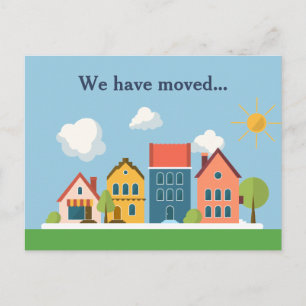 Postal De Anuncios Nos Mudamos Cambio de Dirección de Nueva Casa