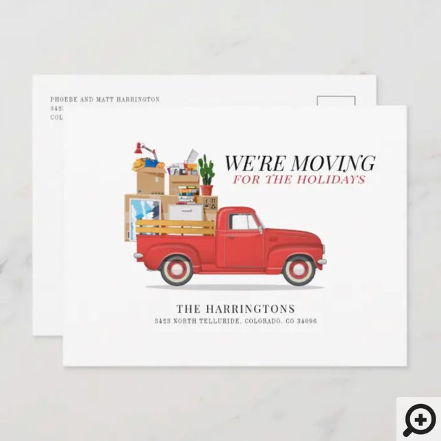 Postal De Anuncios Nos Mudamos Camioneta Roja Cambio de Dirección (Subido por el creador)