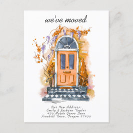 Postal De Anuncios Nos Mudamos - Dirección Nueva Moderna Puerta Acuar