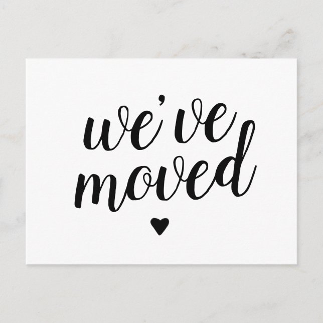 Postal De Anuncios Nos Mudamos Nuevo Cambio de Dirección  Escritura L (Anverso)
