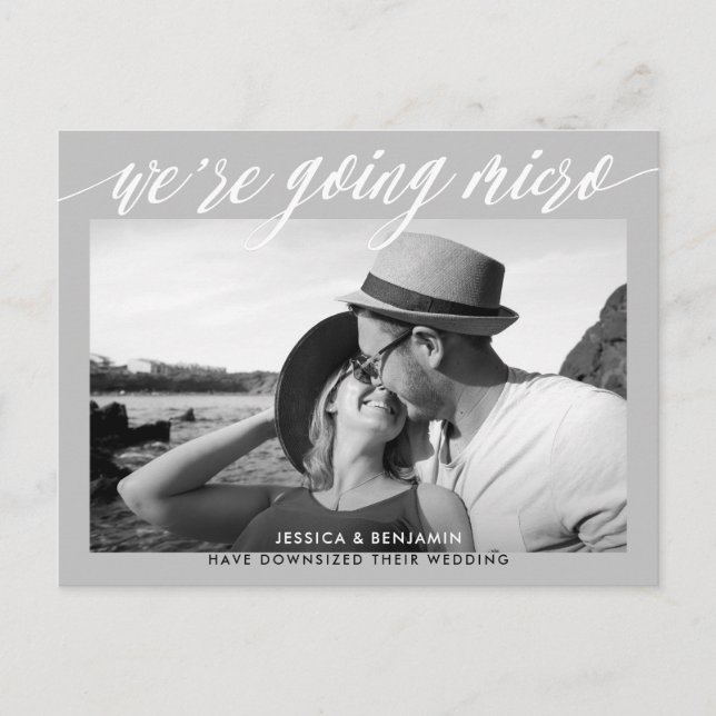 Postal De Anuncios Nos Vamos al Micro | Actualización de la Boda (Anverso)