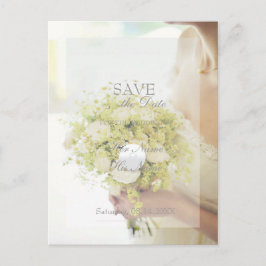 Postal De Anuncios Novia Hermosa con Ramo de Flores de Boda