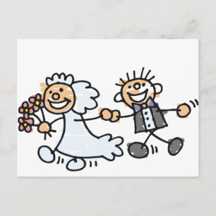 Postal De Anuncios Novia Y Novio Boda Elope Huida