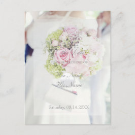 Postal De Anuncios Novia y ramo de flores Boda