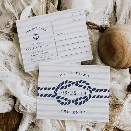 Postal De Anuncios Nudo de Amor Fecha para Guardar