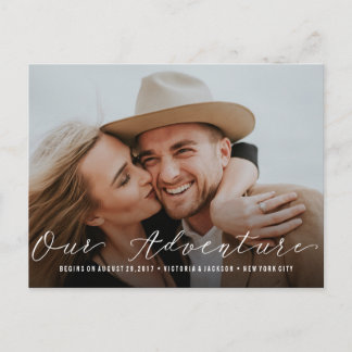 Postal De Anuncios Nuestra Aventura | Boda Guardar la Fecha  Foto